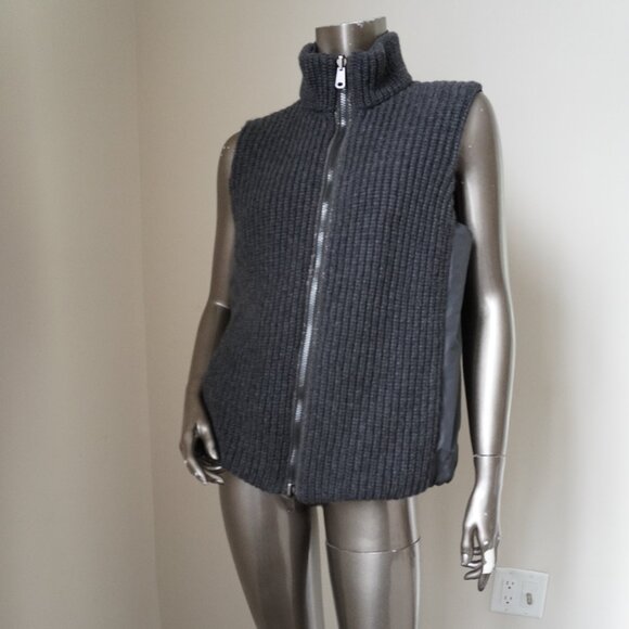 Brunello Cucinelli Cashmere Vest Monilli Reversible Size 10 XL New Tag $4350 - Picture 11 of 15